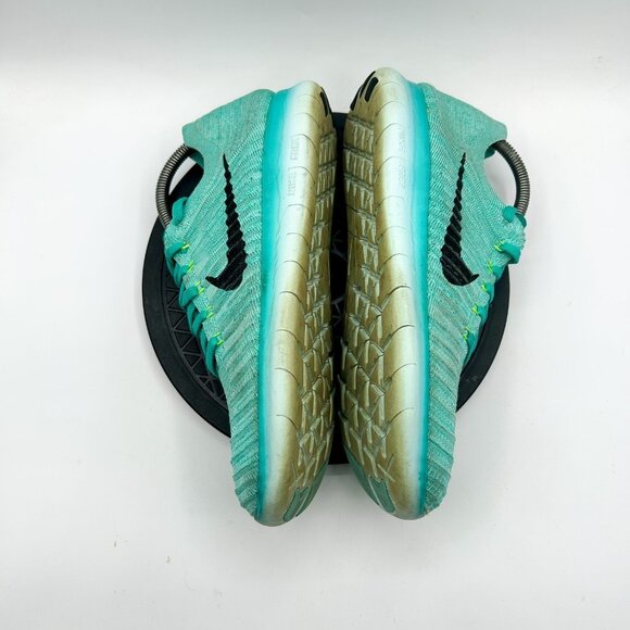 Nike Free Rn Flyknit Hyer Turquoise Athletic Running Shoes Womens 10 - Picture 6 of 9